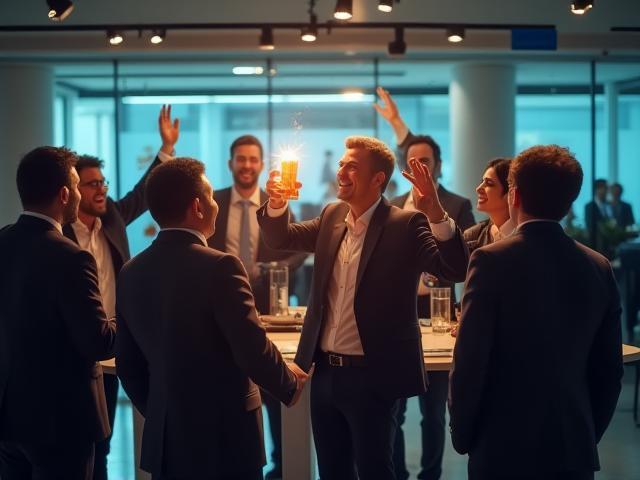 Equipo de Gestión Canal Hotelero celebrando un hito histórico